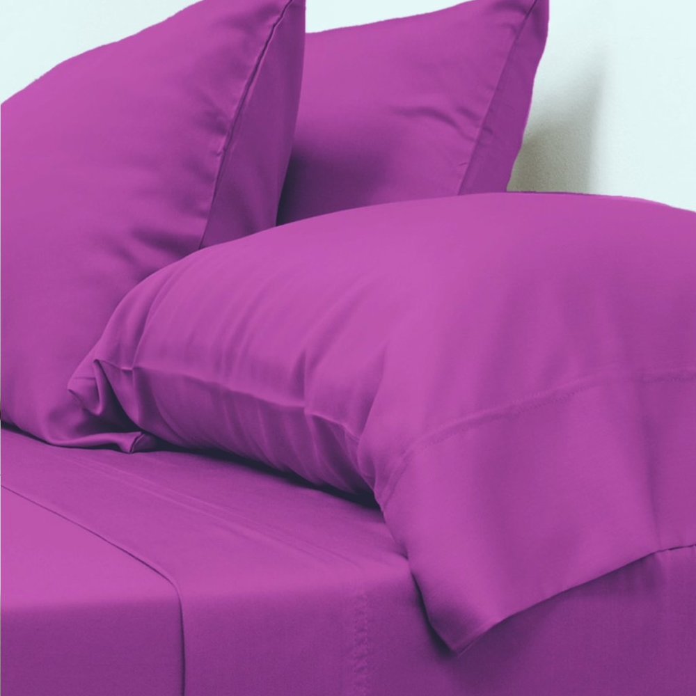 Luxury Bamboo 6 Piece Sheet Set, Light Plum